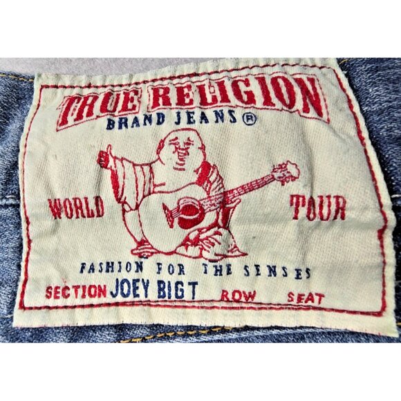 RARE VINTAGE TRUE RELIGION JOEY JEANS MEN'S 38x32 SAMURAI EMBROIDERED Y2K USA - Picture 12 of 16